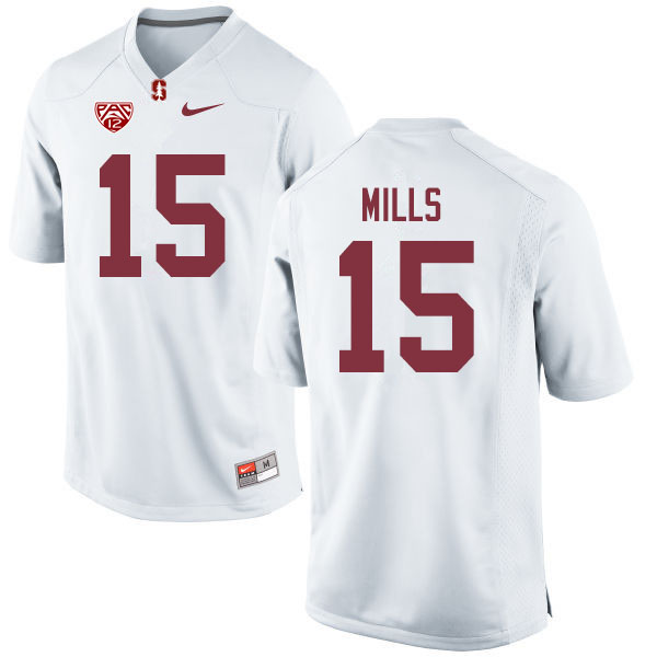 Men #15 Davis Mills Stanford Cardinal College Football Jerseys Sale-White - Click Image to Close